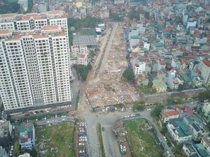 Cập nhật thực địa tiến độ máy móc thi công Đường Vành đai 2.5 mạn Ciputra Tây Hồ